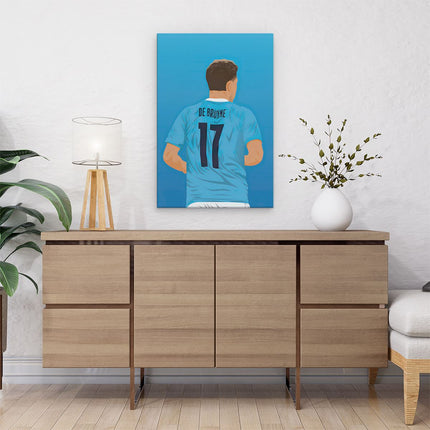 Canvas schilderij interieur Voetbalspeler Kevin de Bruyne bij Manchester City