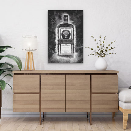 Canvas schilderij interieur Drankfles Jägermeister