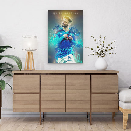 Canvas schilderij interieur Voetbalspeler Dries Mertens bij Napoli