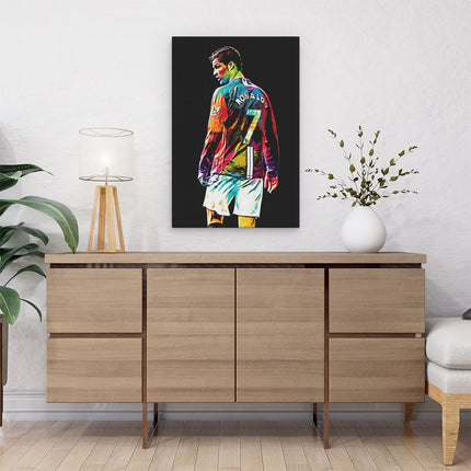 Canvas schilderij interieur Voetbalspeler Cristiano Ronaldo bij Manchester United 