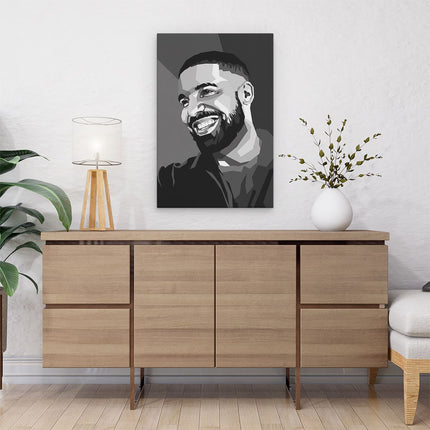 Canvas schilderij interieur Drake in het Zwart Wit