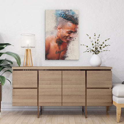Canvas schilderij interieur XXXTentacion op Olieverf