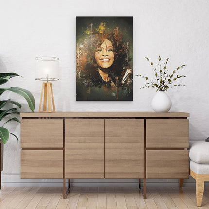 Canvas schilderij interieur Rihanna op Olieverf