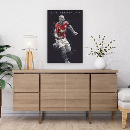 Canvas schilderij interieur Rio Ferdinand bij Manchester United