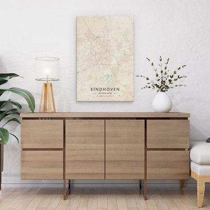 Canvas schilderij interieur Stadskaart Eindhoven
