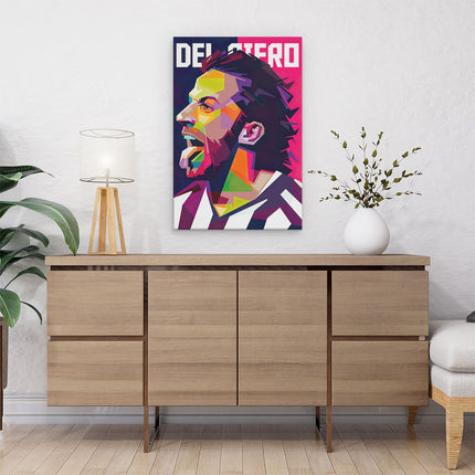 Canvas schilderij interieur Alessandro Del Piero bij Juventus