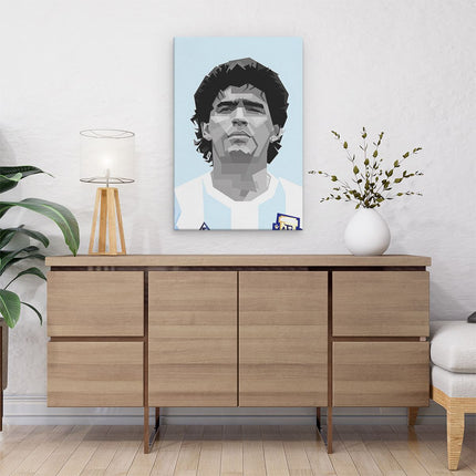 Canvas schilderij interieur Diego Maradona bij Argentinië