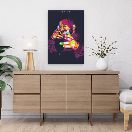 Canvas schilderij interieur Drake in Abstracte Kleuren