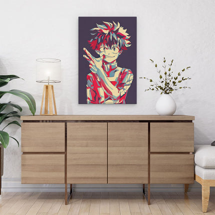 Canvas schilderij interieur Anime Karakter Izuku Midoriya - Deku
