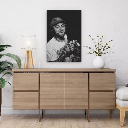 Canvas schilderij interieur Mac Miller in het Zwart Wit