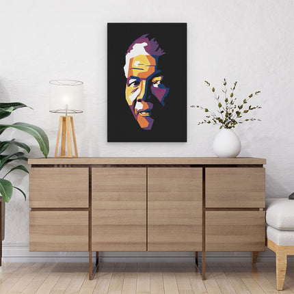 Canvas schilderij interieur Nelson Mandela in het Donker