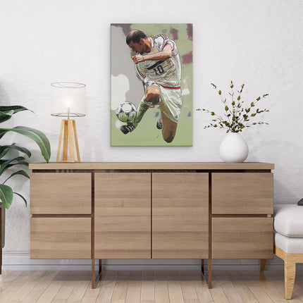 Canvas schilderij interieur Zinedine Zidane bij Frankrijk