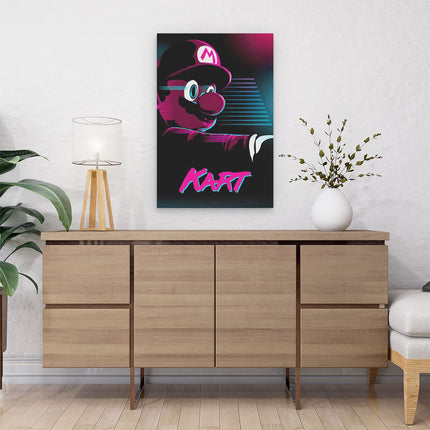 Canvas schilderij interieur Mario Kart 