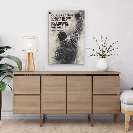 Canvas schilderij interieur Rocky Balboa Quote