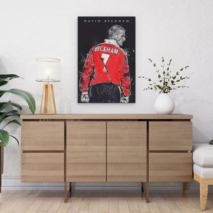 Canvas schilderij interieur David Beckham bij Manchester United
