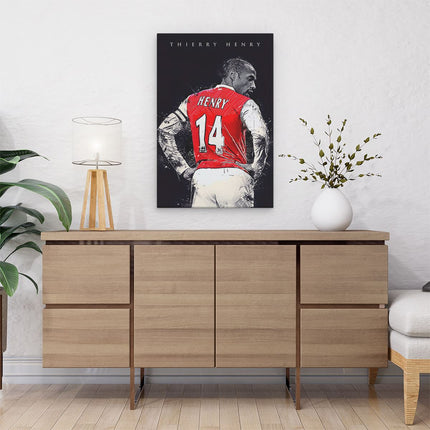 Canvas schilderij interieur Thierry Henry bij Arsenal