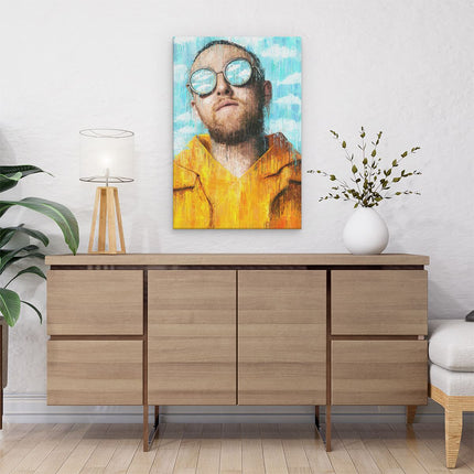 Canvas schilderij interieur Mac Miller in de Wolken Getekend