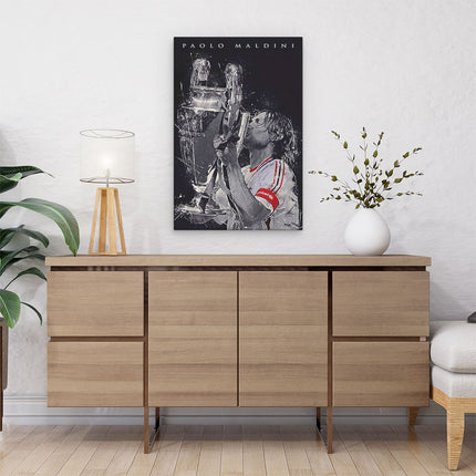 Canvas schilderij interieur Maldini bij AC Milan