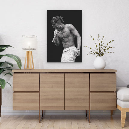 Canvas schilderij interieur XXXTentacion in het Zwart Wit