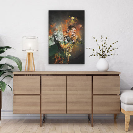 Canvas schilderij interieur Chester Bennington