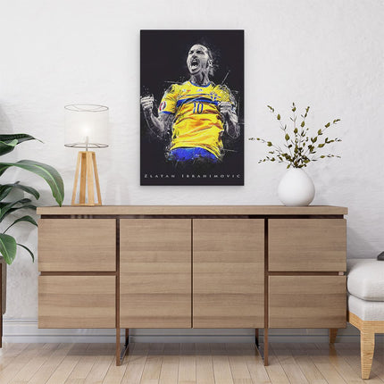 Canvas schilderij interieur Zlatan Ibrahimovic bij Zweden