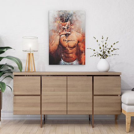 Canvas schilderij interieur XXXTentacion op Verf