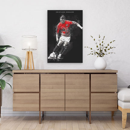 Canvas schilderij interieur Cristiano Ronaldo bij Manchester United