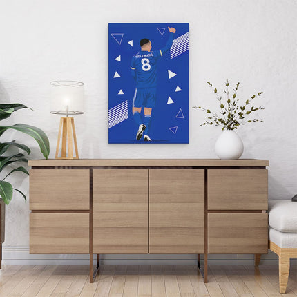 Canvas schilderij interieur Youri Tielemans bij Leicester City