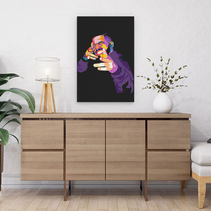 Canvas schilderij interieur Drake in Abstracte Kleuren