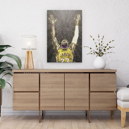 Canvas schilderij interieur Basketballer LeBron James Nummer 23