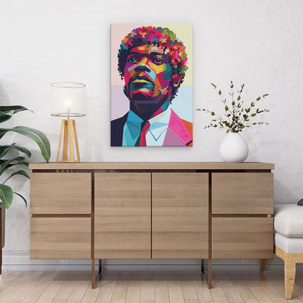 Canvas schilderij interieur Acteur Jules Winnfield