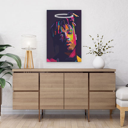 Canvas schilderij interieur Juice Wrld in Abstracte Stijl