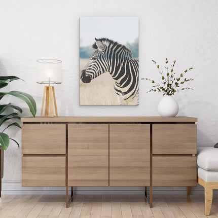 Canvas schilderij interieur Zebra met Doorzichtige Strepen