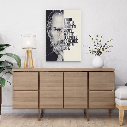 Canvas schilderij interieur Steve Jobs Quote