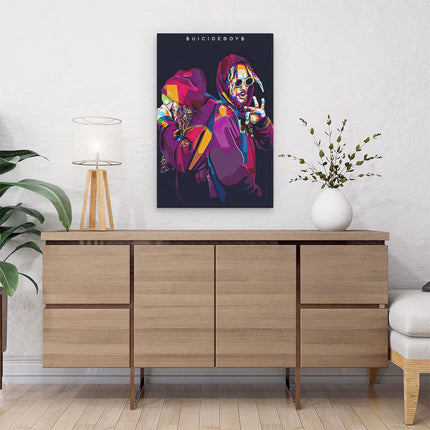 Canvas schilderij interieur $uicideboy$ in Abstract