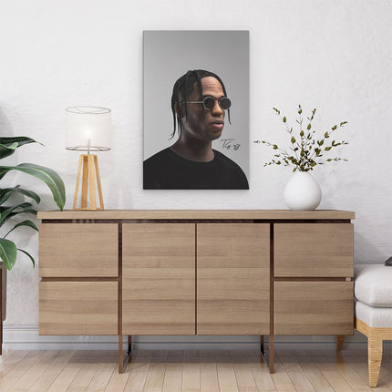 Canvas schilderij interieur Travis Scott