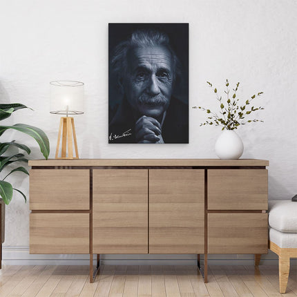 Canvas schilderij interieur Albert Einstein