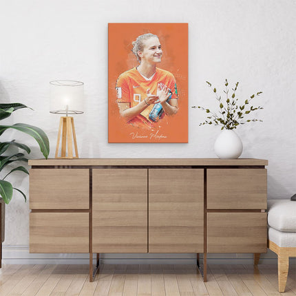 Canvas schilderij interieur Vivianne Miedema bij Oranje
