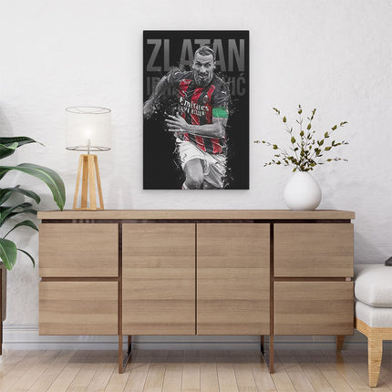 Canvas schilderij interieur Zlatan Ibrahimovic bij AC Milan
