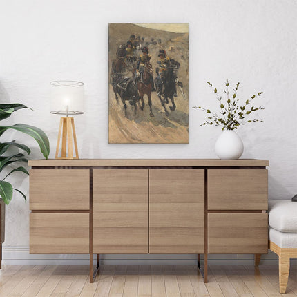 Canvas schilderij interieur De Gele Rijders - George Hendrik Breitner