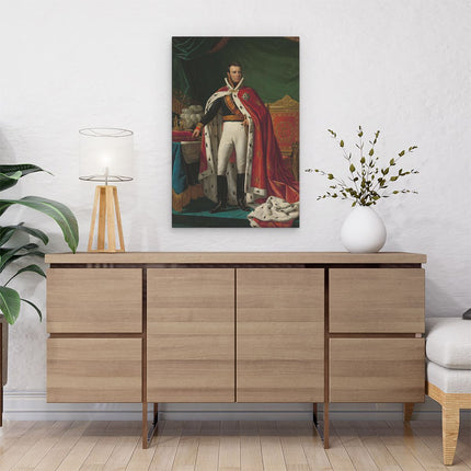 Canvas schilderij interieur Portret van Willem I, Koning der Nederlanden - Joseph Paelinck