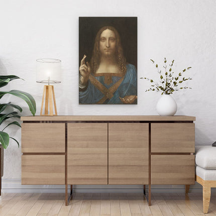 Canvas schilderij interieur Salvator Mundi - Leonardo da Vinci