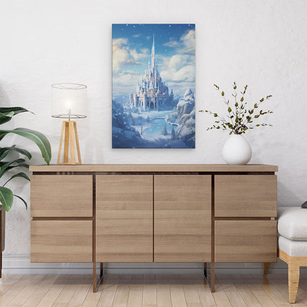 Canvas schilderij interieur IJskasteel in de Winter