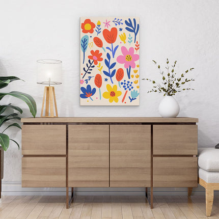 Canvas schilderij interieur Kleurrijke Planten - Abstract