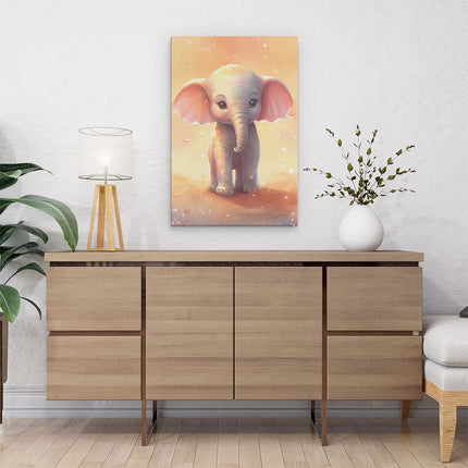 Canvas schilderij interieur Baby Olifant