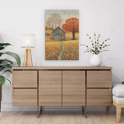 Canvas schilderij interieur Vintage Schuurhuis