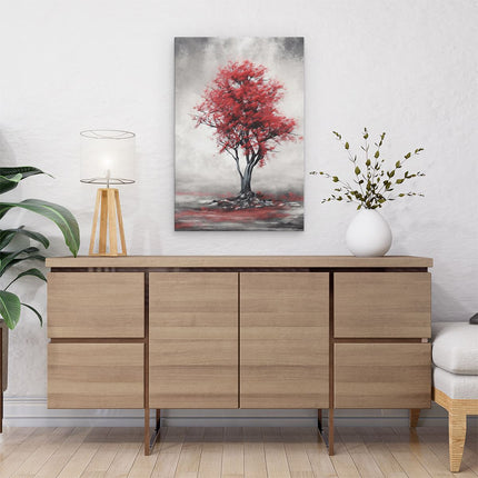 Canvas schilderij interieur Rode Boom