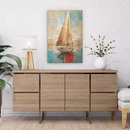 Canvas schilderij interieur Zeilboot Canvas schilderij interieur