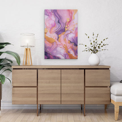 Canvas schilderij interieur Abstracte Kunst Paars