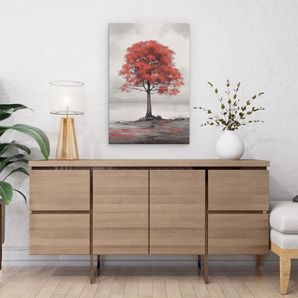 Canvas schilderij interieur Rode Boom